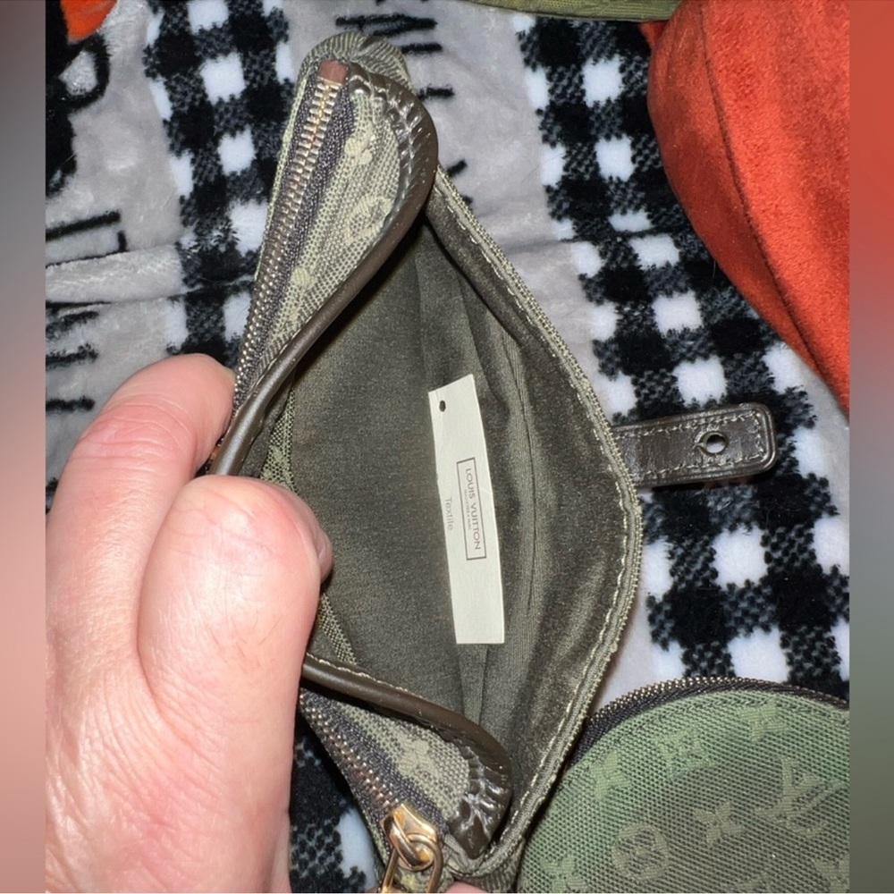 Louis Vuitton Ann Sophie Monogram Mini Lin Pouch Khaki Green - Picture 3 of 4